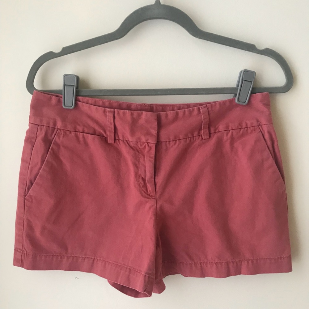 LOFT dark coral chino shorts